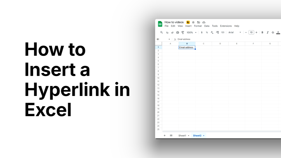 How to Insert a Hyperlink in Excel