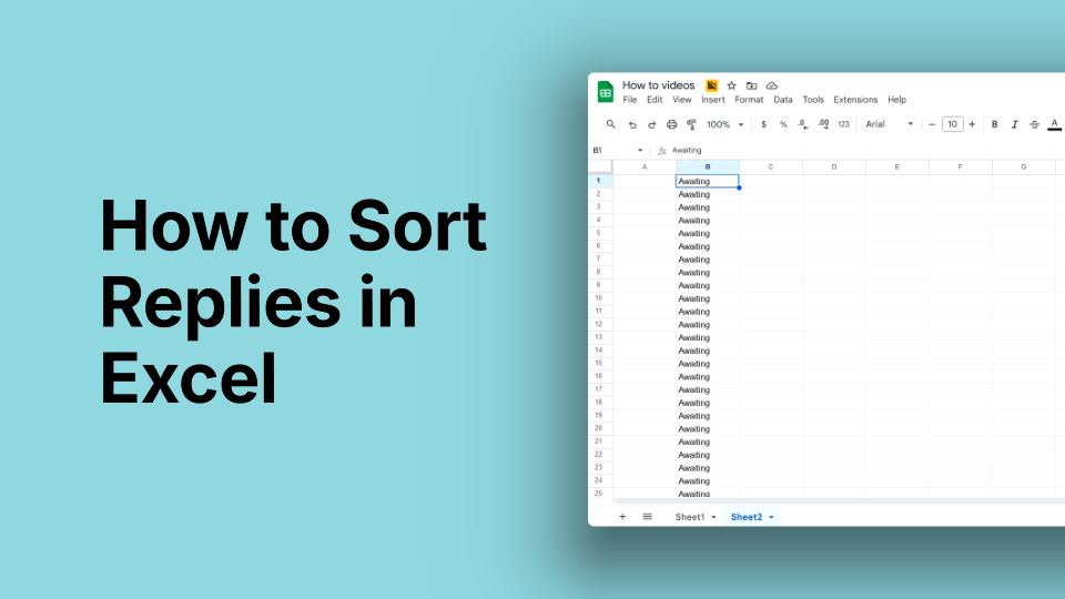 How to Sort Replies in Excel
