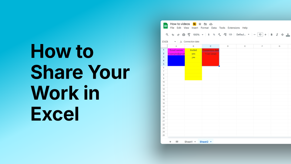 How to Share Your Work in Excel