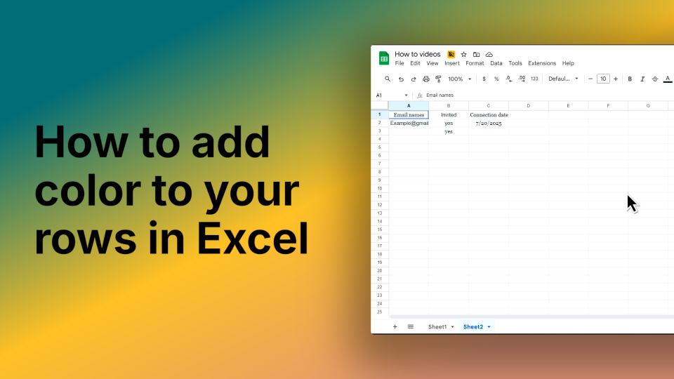 How to Add Color to Your Rows in Excel
