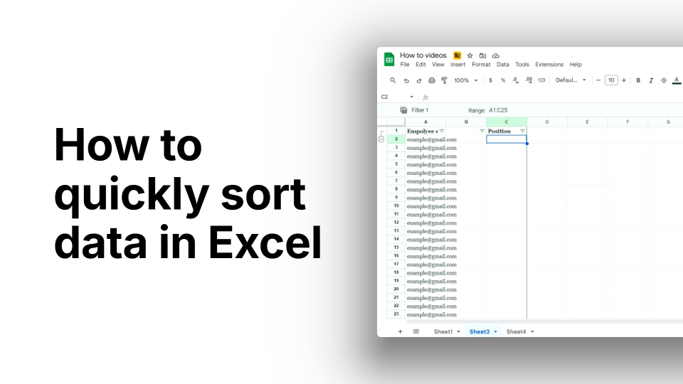 How to Quickly Sort Data in Excel