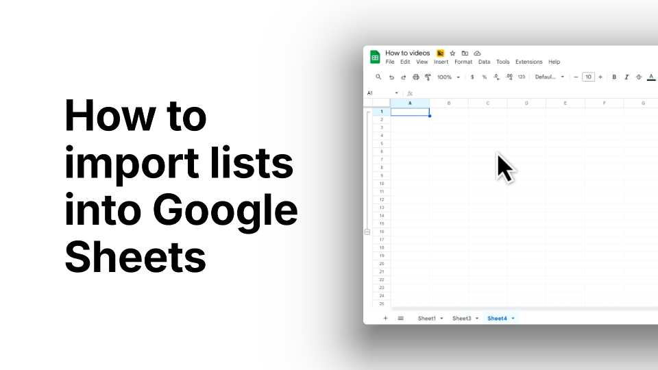 How to Import Lists into Google Sheets