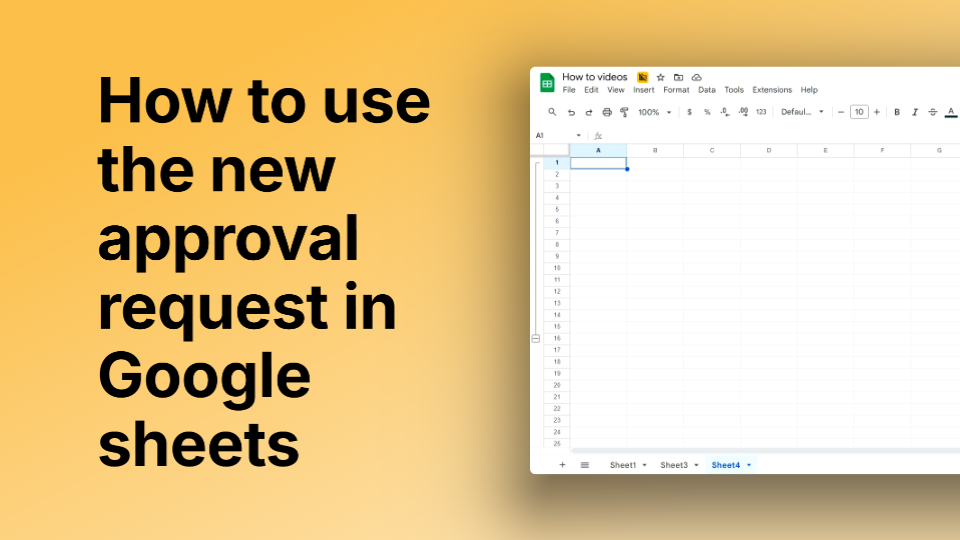 How to Use the New Approval Request in Google Sheets