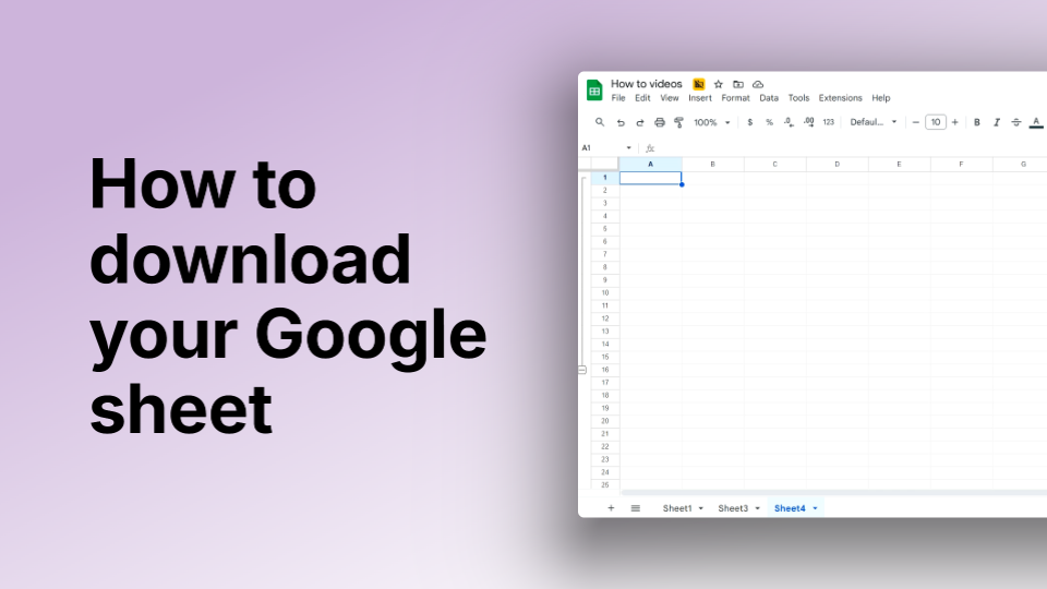 How to Download Your Google Sheet
