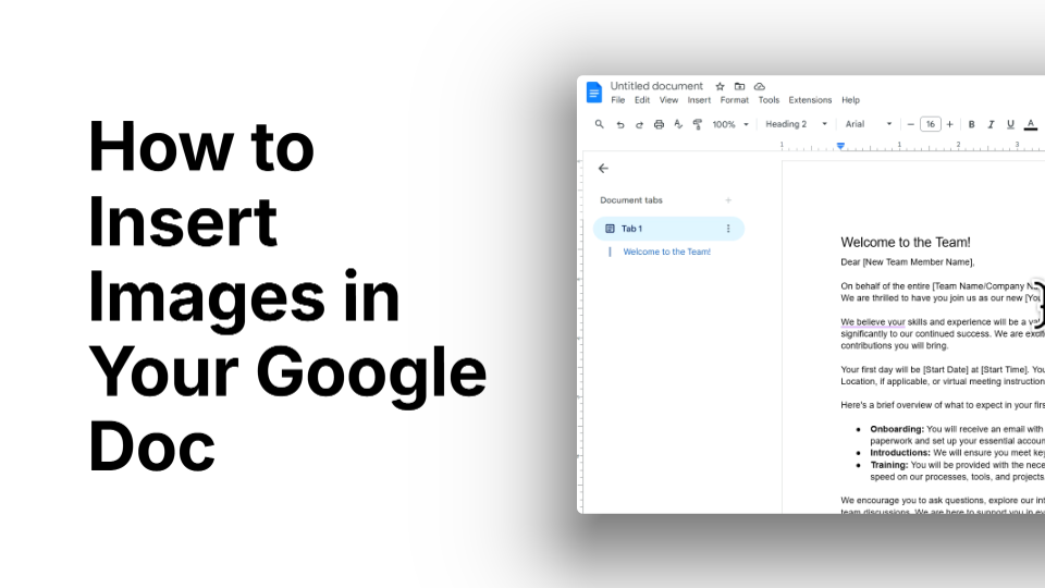How to Insert Images in Your Google Doc
