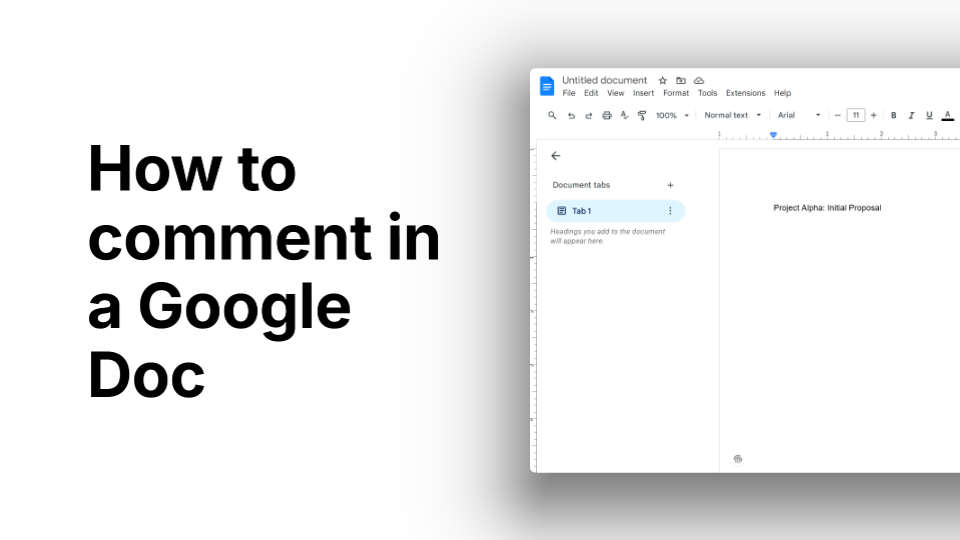 How to Comment in a Google Doc