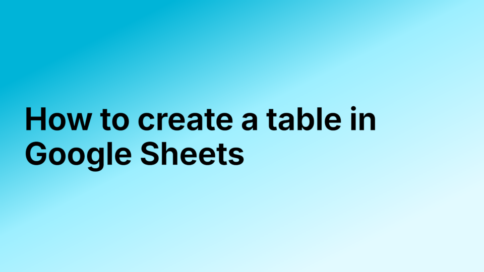 How to Create a Table in Google Docs with the AI Tool