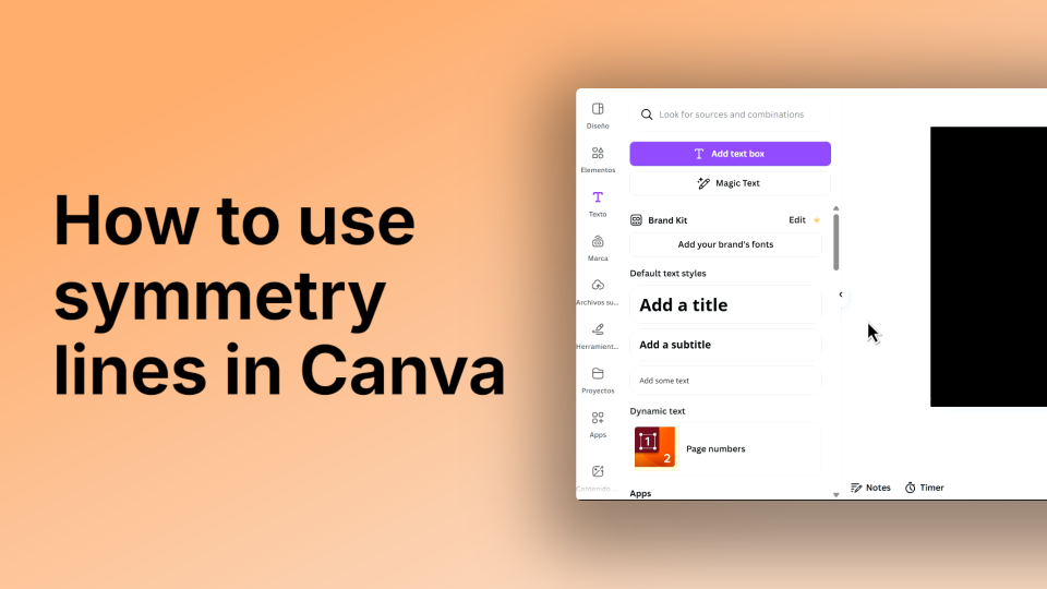 How to Use Symmetry Lines in Canva