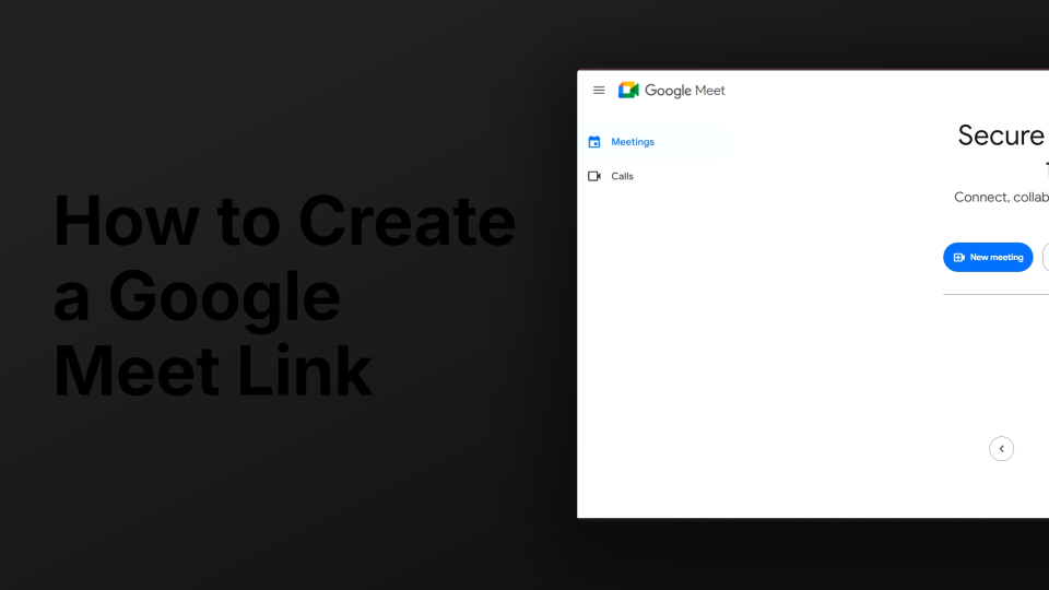 How to Create a Google Meet Link