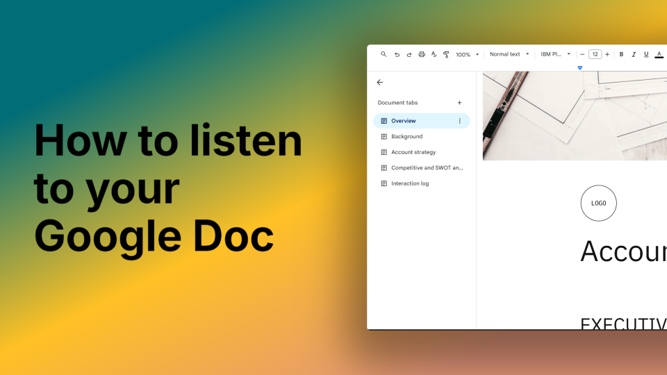How to Listen to Your Google Doc