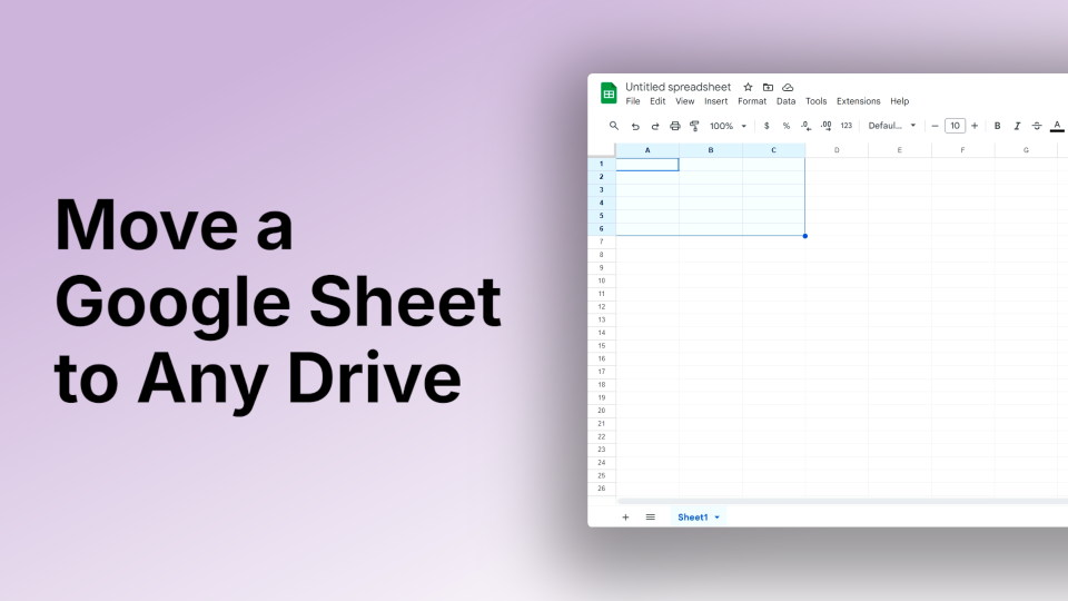 How to Move Your Google Sheet Into Drive