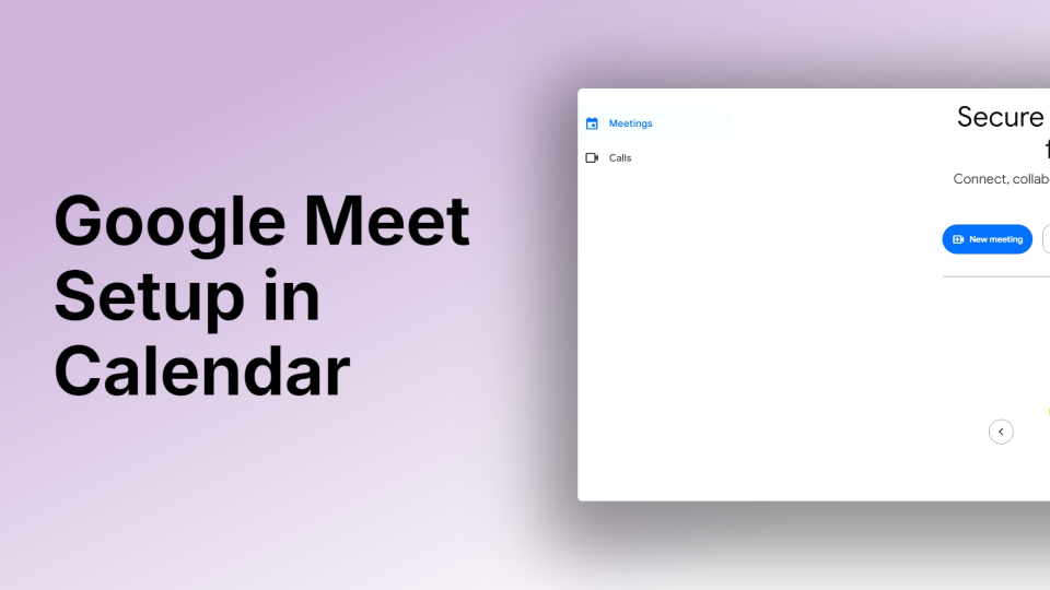 How to Create a Google Meet in Your Calendar