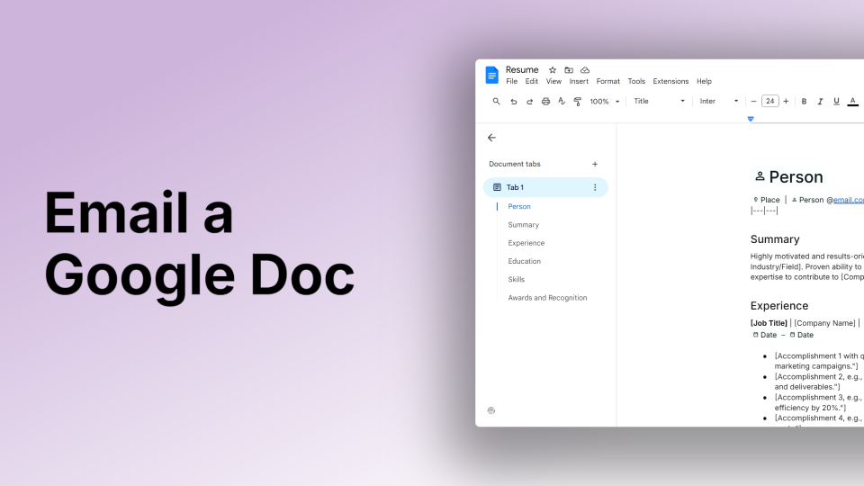 How to Send Your Google Doc as an Email