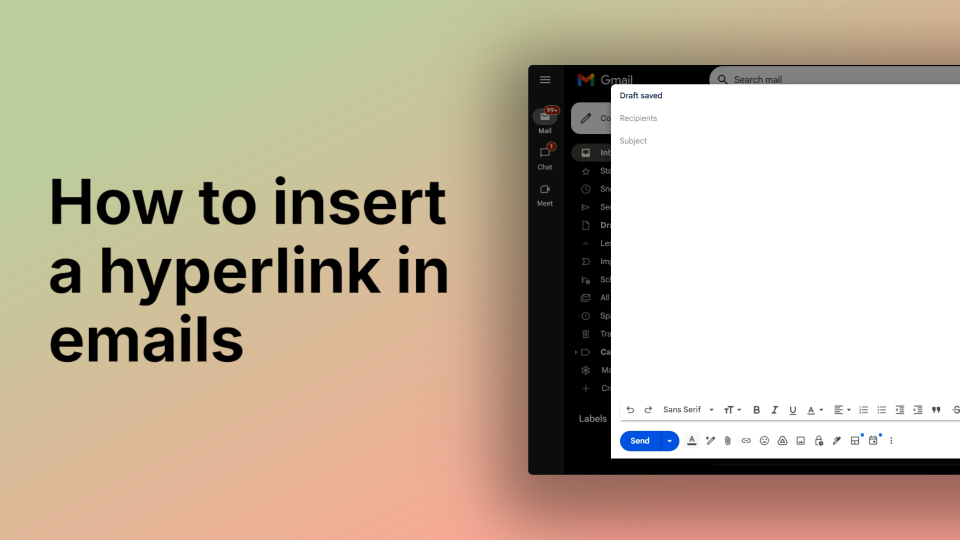 How to Insert a Hyperlink in Emails