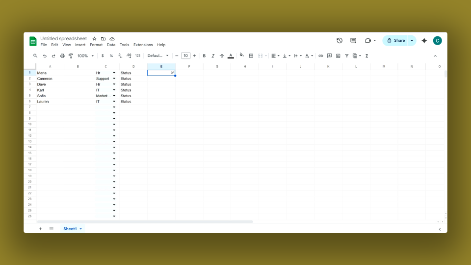 How to Make a Checkbox in Google Sheets