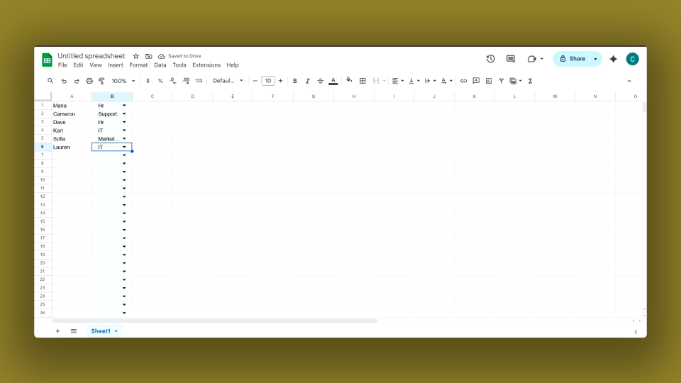 How to Quickly Insert a Column in Google Sheets