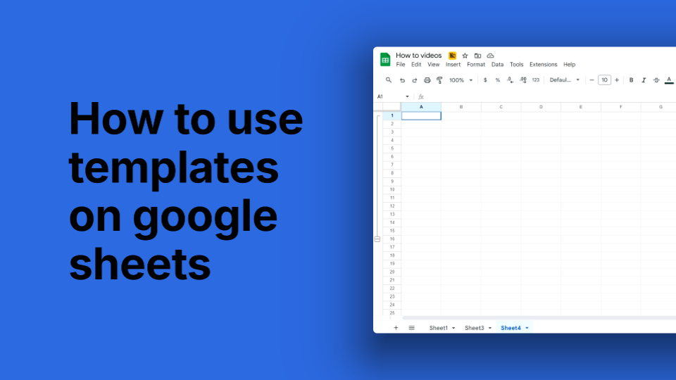 How to Use Templates on Google Sheets