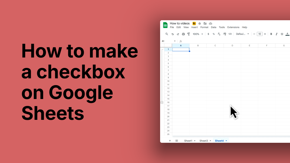 How to Make a Checkbox on Google Sheets
