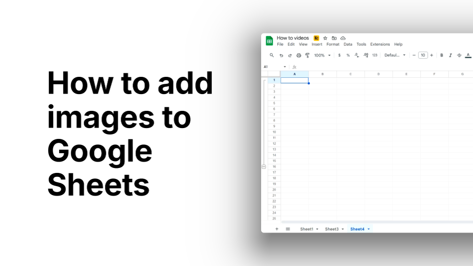 How to Add Images to Google Sheets