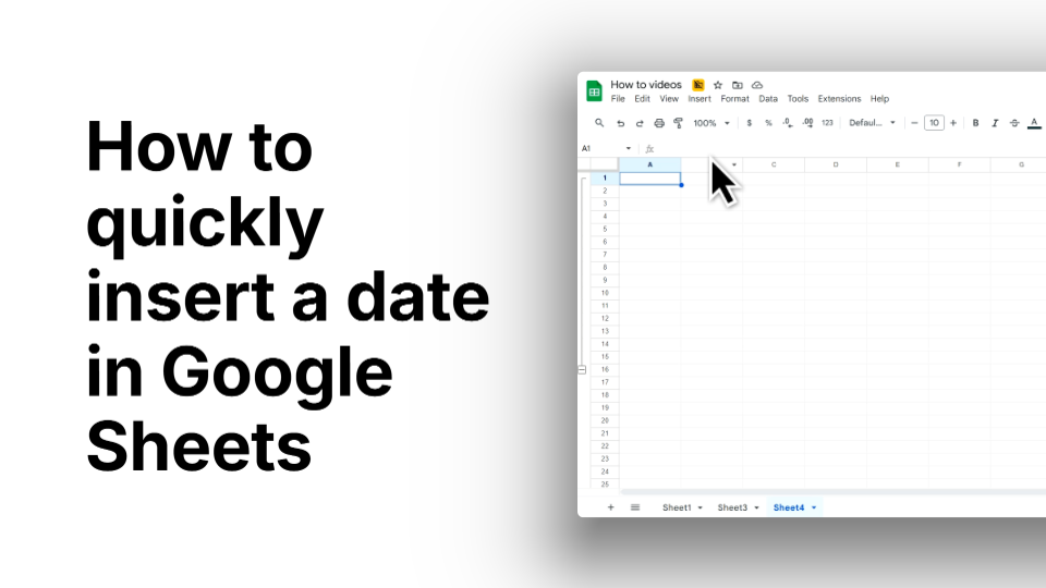 How to Quickly Insert a Date in Google Sheets
