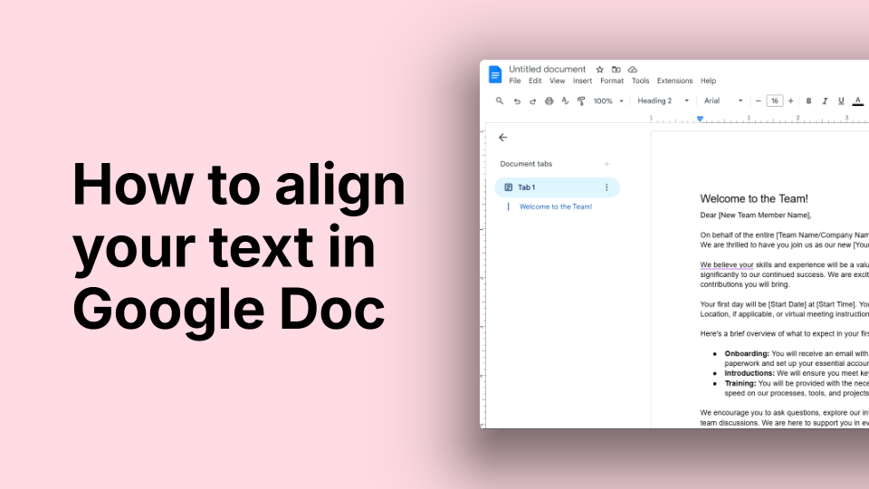 How to Align Your Text in Google Docs