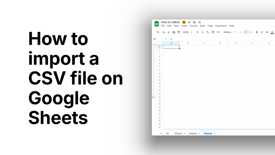 How to Import a CSV File on Google Sheets