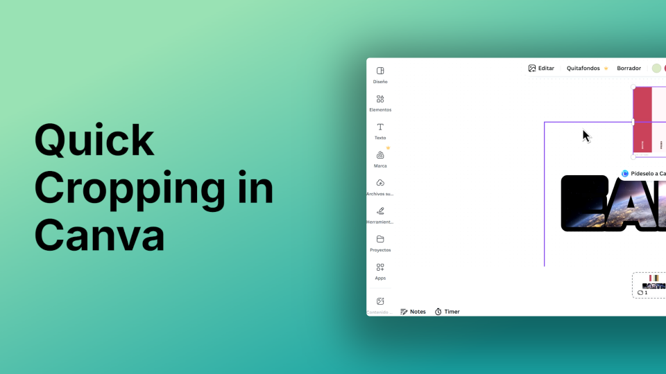 Quick Cropping in Canva